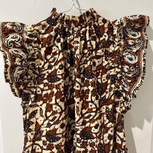 House Of Harlow 1960 Nicole Richie Flutter Sleeve Mock Neck Baby Doll Dress - Picture 10 of 12